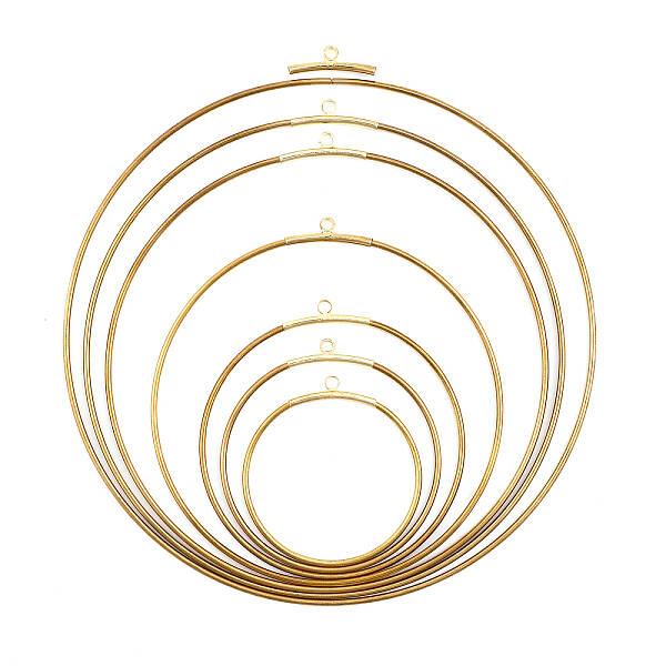 7 Sets 7 Style Ring Brass Car Hanging Pendant Decorations