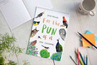 2024 'for The Pun Of It' Cheeky Double Page Wall Calendar