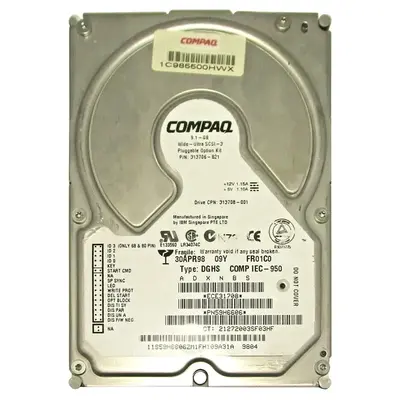 313708-001 Compaq 9.1GB Ultra-160 SCSI 7200 3.5-inch Hard Drive