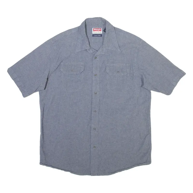 WRANGLER Mens Plain Shirt Grey L