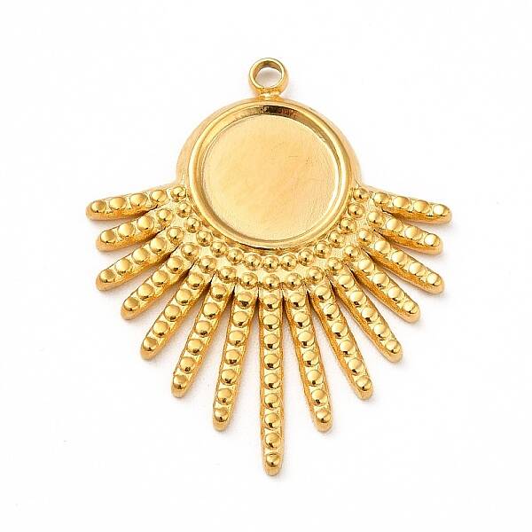 Ion Plating(IP) 304 Stainless Steel Pendant Cabochon Settings