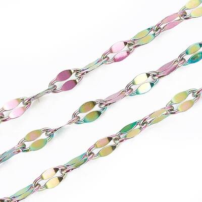 Ion Plating(IP) 304 Stainless Steel Dapped Chains