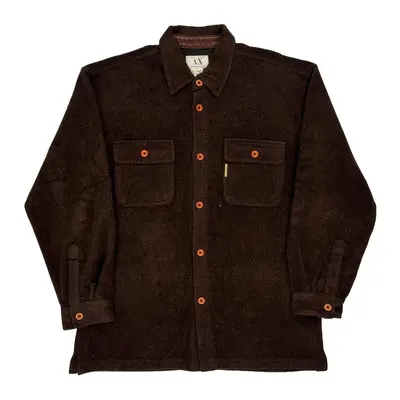 Armani Exchange Flannel Shirt - Medium Brown Wool Blend