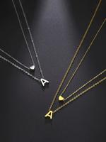 26 Letter Design Pendant Necklace, Fashion Jewelry for Party, Daily Clothing Decor, Trendy All-match & Exquisite Jewelry for ...