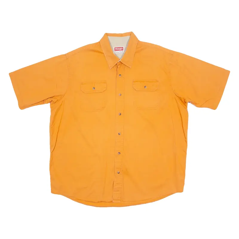 WRANGLER Mens Plain Shirt Orange XL