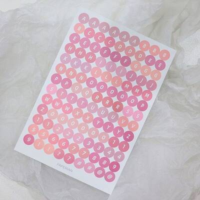 Paper Self-Adhesive Letter Decorative Stickers