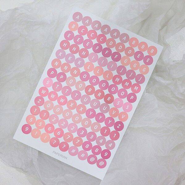 Paper Self-Adhesive Letter Decorative Stickers
