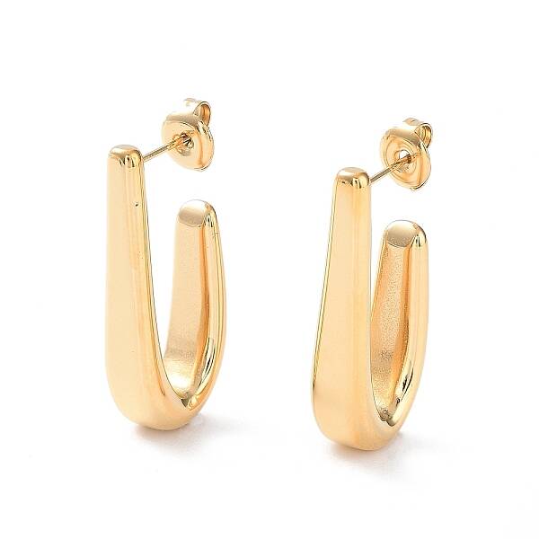 304 Stainless Steel Twist Teardrop Stud Earrings