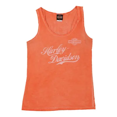Harley Davidson Graphic Vest - XL Orange Cotton