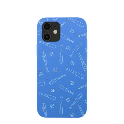Electric Blue Ball and Bat iPhone 12/ iPhone 12 Pro Case