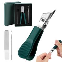 Heavy-Duty Angled Nail Clippers with Precision Ground Blades, Ergonomic Non-Slip Handle & Reinforced Leverage for Thick Nails...