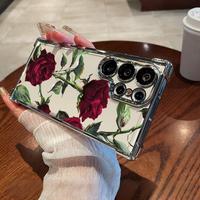 Designed for Samsung S25 Ultra/S24/S23/S22 Plus phone case Electroplating luxury transparent four corner anti drop and shockp...