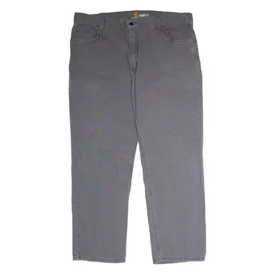CARHARTT Workwear Mens Canvas Trousers Grey Relaxed Straight W40 L30