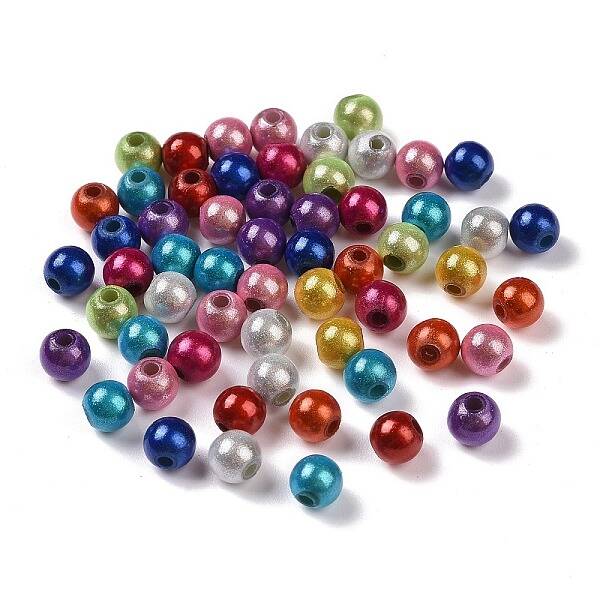 Spray Painted Acrylic Beads
