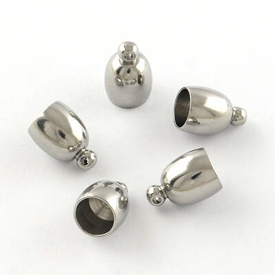 Tarnish Resistant Smooth Surface 201 Stainless Steel Cord Ends