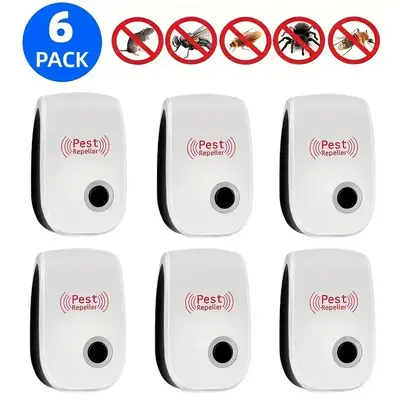6 Pack Ultrasonic Insect Repellent - Indoor Electronic Plug Pest Control Device for Home Use - United States Model - Supplier...