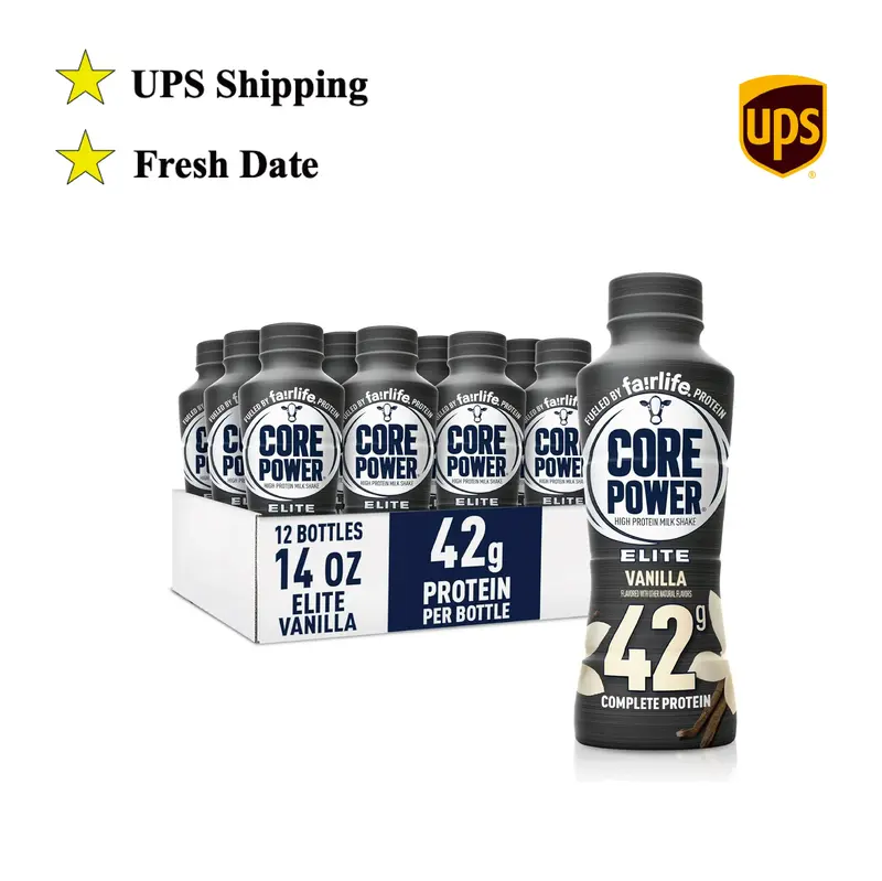Core Power Fairlife Elite 42g High Protein Milk Shakes For kosher diet, Ready to Drink for Workout Recovery, Vanilla, 14 Fl O...