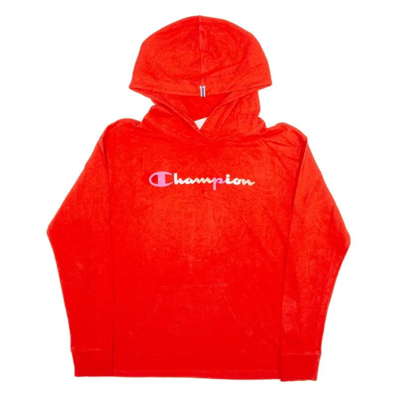 CHAMPION Hoodie Red Pullover Womens S