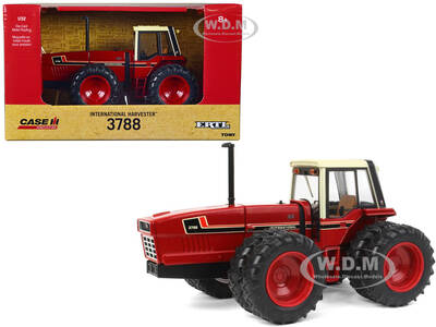 International Harvester 3788 Tractor Red with Cream Top and Dual Wheels \