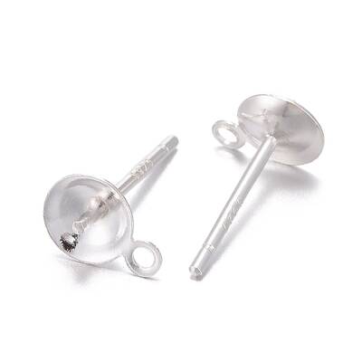 925 Sterling Silver Stud Earring Findings