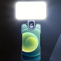 Portable Selfie LED Lights, 1 Set Mini Fill Light, USB Rechargeable Clip-on Selfie Light, Mobile Phone Photography Light, Vid...