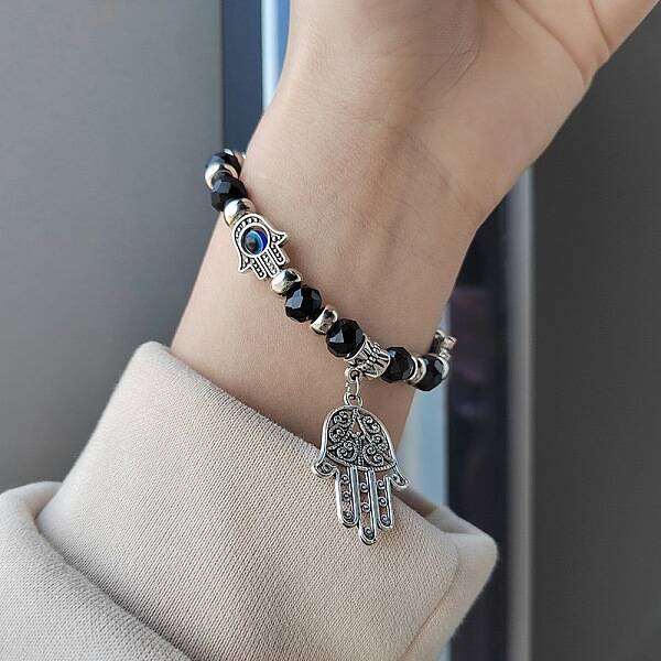 Alloy Turkiye Hamsa Hand Pendant Bracelets