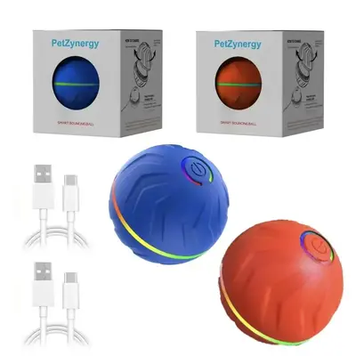 Interactive Pet Smart Ball, Usb Rechargeable Automatic Rolling Pet Toy, Durable & Fun Game Companion for Small & Medium Dogs,...