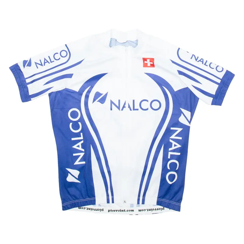 PIERREPOINT Full Zip Cycling Mens Jersey White M