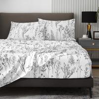 HYPREST Floral Bed Sheets, 18inch Deep Pocket Sheet Set,Deals for You Days