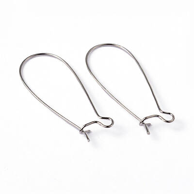 Brass Hoop Earrings Findings Kidney Ear Wires