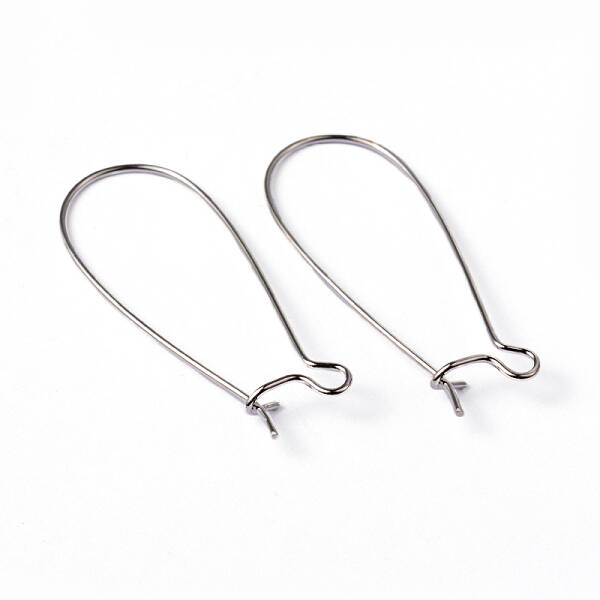 Brass Hoop Earrings Findings Kidney Ear Wires