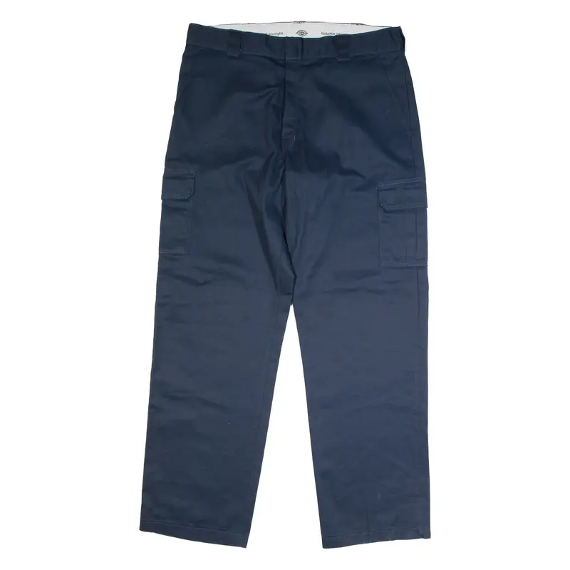 DICKIES Workwear Mens Trousers Blue Relaxed Straight W38 L34
