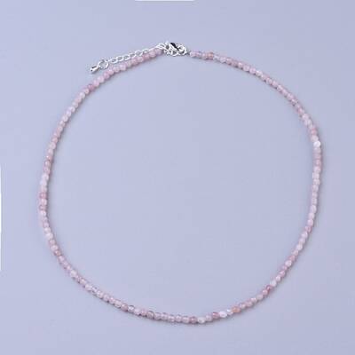 Natural Rose Quartz Beaded Necklaces