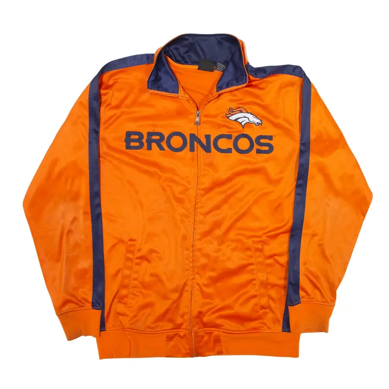 NFL Broncos Track USA Jacket Orange Mens L