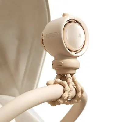 Jisulife Stroller Fan Life2 Portable Baby Crib Fan with 100 Speeds Air Purify & Air Turbo Tech Bladeless Battery Powered Stro...