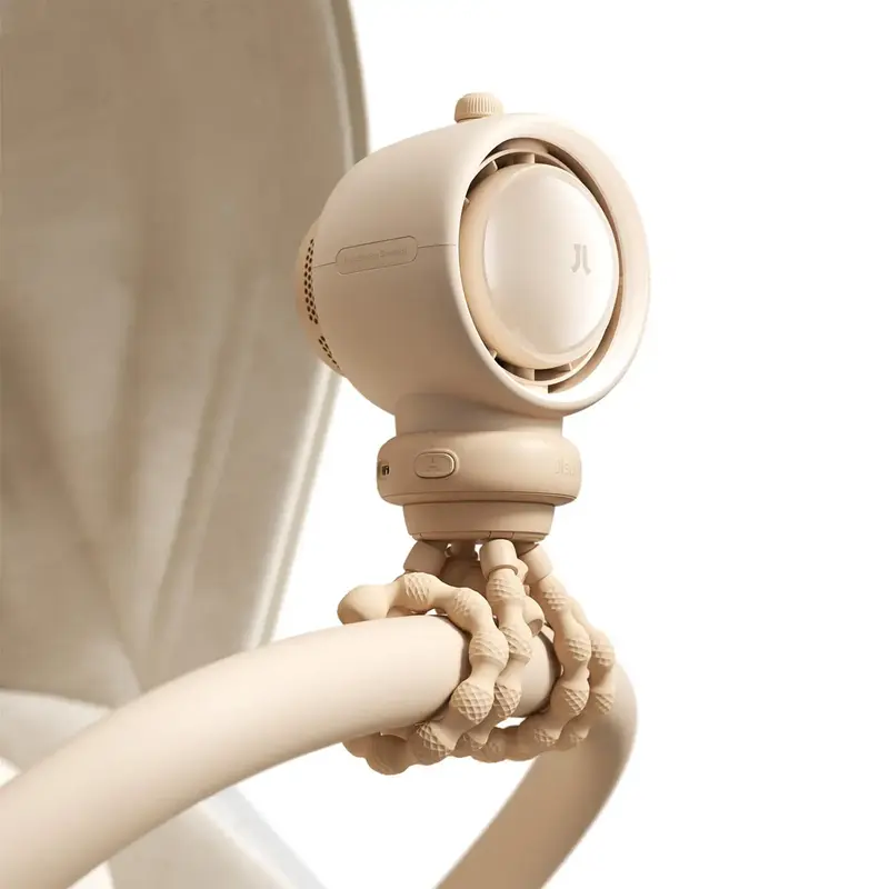 Jisulife Stroller Fan Life2 Portable Baby Crib Fan with 100 Speeds Air Purify & Air Turbo Tech Bladeless Battery Powered Stro...