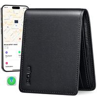 Mens Wallet with Tracker World's 1st Wallet Built-in Find My, 100% Genuine Leather RFID Blocking Slim Bifold Front Pocket Min...