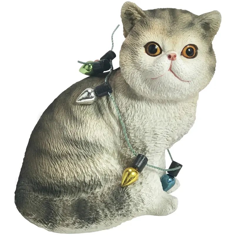 Sandicast Calico Exotic Shorthair Cat Christmas Tree Ornament