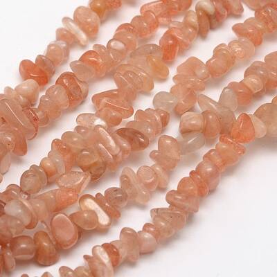 Chips Natural Sunstone Beads Strands