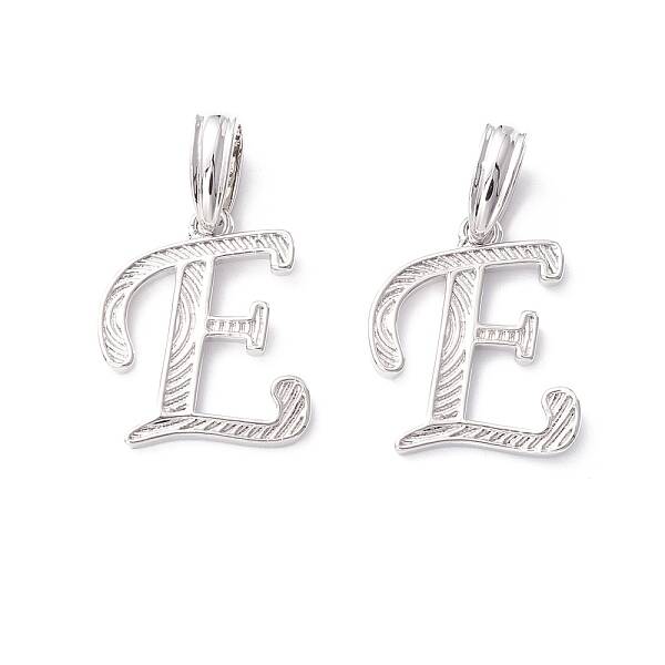 Rack Plating Eco-Friendly Brass Letter Pendants
