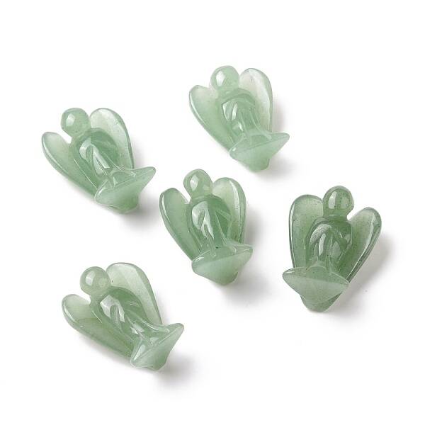 Natural Green Aventurine Angel Decor Healing Stones