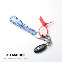 Fashion Letter Keychain - Stainless Steel Carabiner with Rubber Wristband, PVC Material, Durable Design for Daily Use