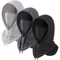 3 Pack Summer Balaclava Sun UV Protection Hood Breathable Full Head Mask Face Cover for Men Women Motorcycle Cycling Fishing