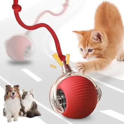 Interactive Cat Toy Ball: Automatically rolling electric ball, suitable for indoor cats/dogs, brings the fun of chasing tails...