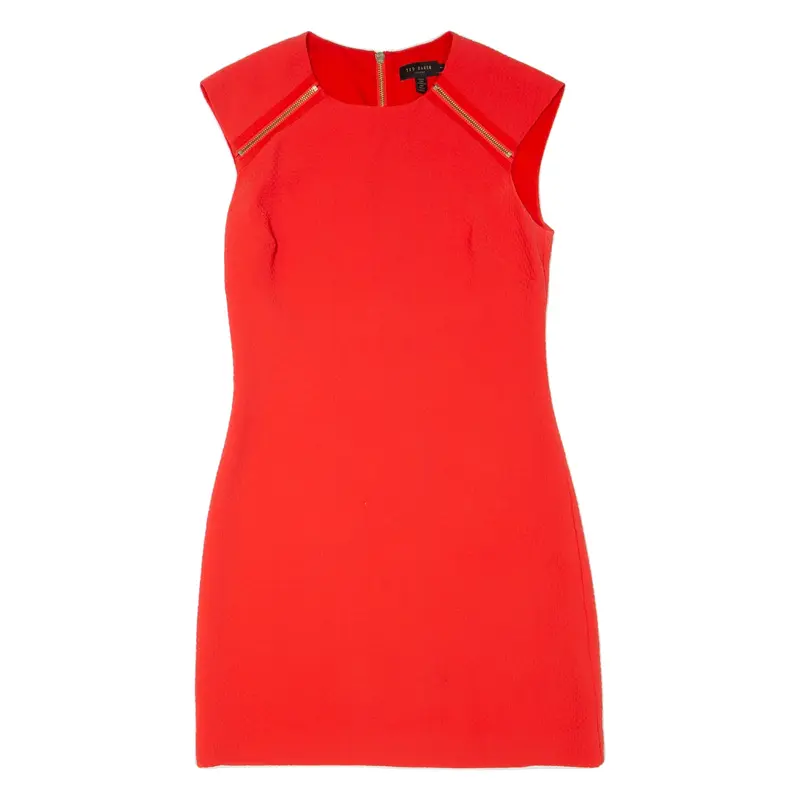 TED BAKER Womens Day Dress Orange Sleeveless Short XS