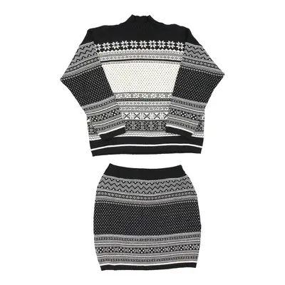 Unbranded Two Piece - Small Black & White Cotton