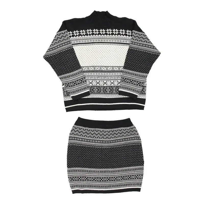 Unbranded Two Piece - Small Black & White Cotton