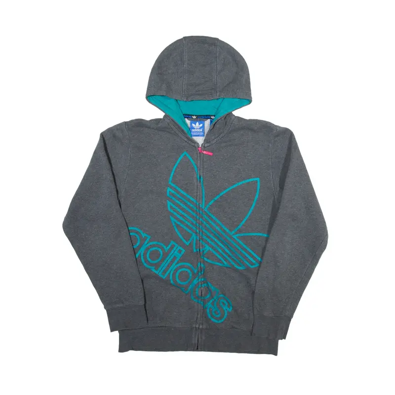 ADIDAS 2013 Hoodie Grey Full Zip Womens S