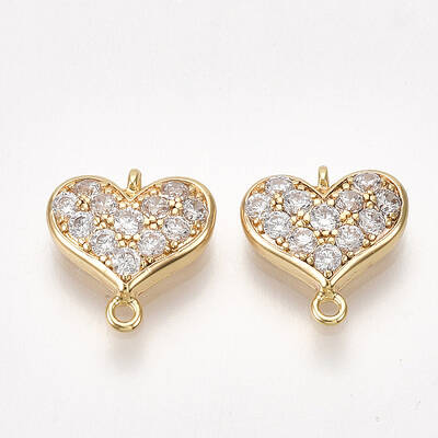 Brass Cubic Zirconia Links