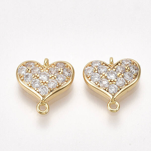 Brass Cubic Zirconia Links